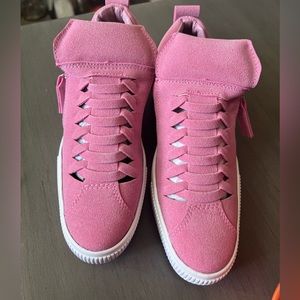 Cute to the Core Womens pink platform sneakers